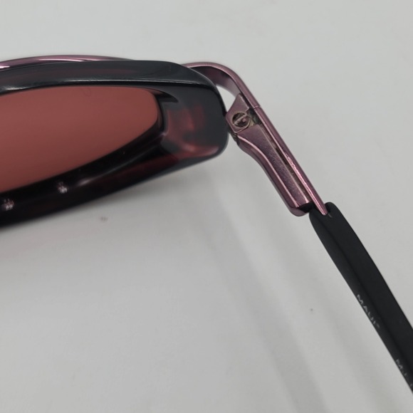 Maui Jim MJ-123-11 Sunglasses Purple Black Oval Wrap Vintage Sport with Case main image 4
